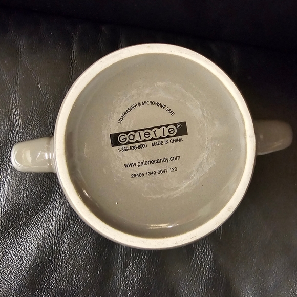 Double Handle Gray Knit Sweater Sock Monkey Mug EUC - Picture 5 of 6